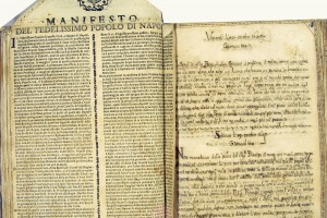 “Sollevazione di Tommaso Aniello di Napoli”. Manoscritto A. Molini (Biblioteca Universitaria di Bologna, ms. 2466). Storicamente.org
Copyright © Alma Mater Studiorum Università di Bologna – Biblioteca Universitaria di Bologna. All rights reserved. È vietata la riproduzione o duplicazione con qualsiasi mezzo.
