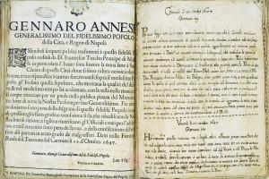 “Sollevazione di Tommaso Aniello di Napoli”. Manoscritto A. Molini (Biblioteca Universitaria di Bologna, ms. 2466). Storicamente.org
Copyright © Alma Mater Studiorum Università di Bologna – Biblioteca Universitaria di Bologna. All rights reserved. È vietata la riproduzione o duplicazione con qualsiasi mezzo.