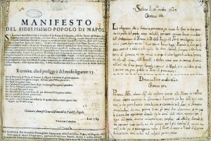“Sollevazione di Tommaso Aniello di Napoli”. Manoscritto A. Molini (Biblioteca Universitaria di Bologna, ms. 2466). Storicamente.org
Copyright © Alma Mater Studiorum Università di Bologna – Biblioteca Universitaria di Bologna. All rights reserved. È vietata la riproduzione o duplicazione con qualsiasi mezzo.