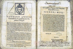 “Sollevazione di Tommaso Aniello di Napoli”. Manoscritto A. Molini (Biblioteca Universitaria di Bologna, ms. 2466). Storicamente.org
Copyright © Alma Mater Studiorum Università di Bologna – Biblioteca Universitaria di Bologna. All rights reserved. È vietata la riproduzione o duplicazione con qualsiasi mezzo.