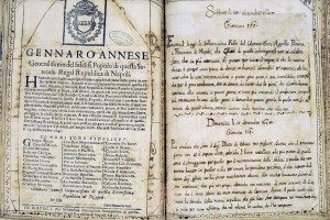 “Sollevazione di Tommaso Aniello di Napoli”. Manoscritto A. Molini (Biblioteca Universitaria di Bologna, ms. 2466). Storicamente.org
Copyright © Alma Mater Studiorum Università di Bologna – Biblioteca Universitaria di Bologna. All rights reserved. È vietata la riproduzione o duplicazione con qualsiasi mezzo.