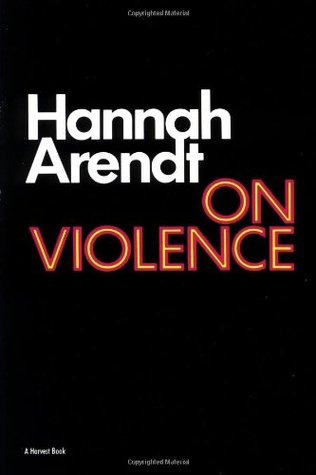 Copertina del saggio di Hannah Arendt On violence (1969)
