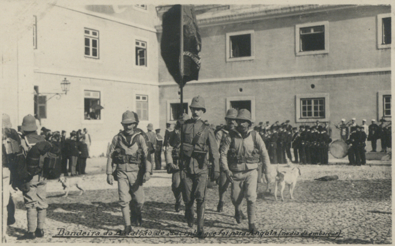 Partida do batalhão de Marinha com destino a Angola. Source: Europeana 1914-1918