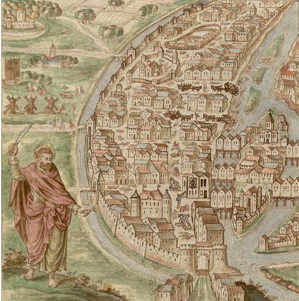 De Tristibus Galliæ
  carmen, s.l. e s.d., Bibliothèque Municipale de Lyon, ms. 156, f° 23 v, Tav. XIX