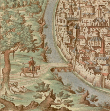 De Tristibus Galliæ carmen, s.l. e s.d., Bibliothèque Municipale de Lyon, ms. 156, f° 49, Tav. XXXVII