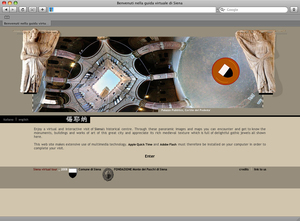 Fig. 1. La home page della Guida virtuale di Siena.